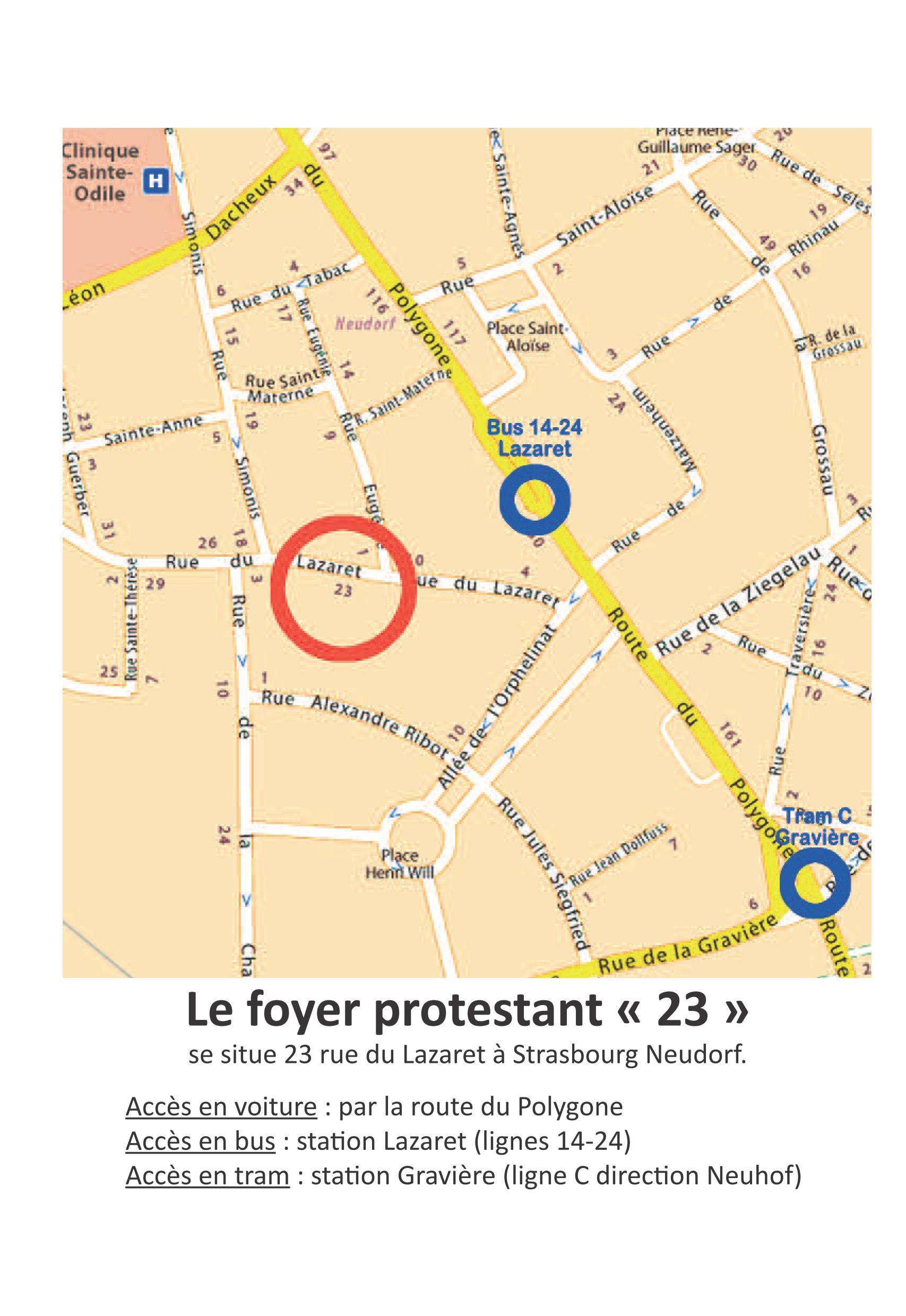 Plan accès 23 rue du Lazaret 67100 STRASBOURG NEUDORF Site officiel